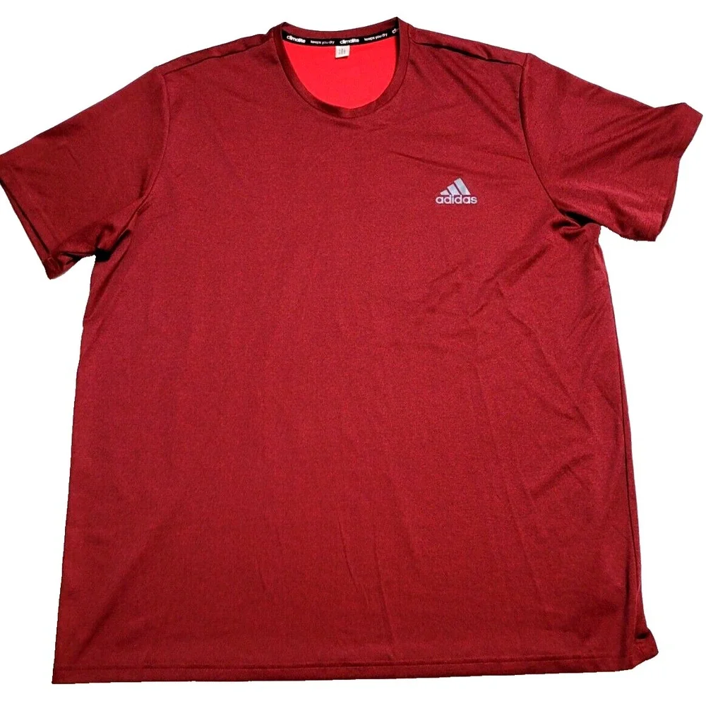 ADIDAS CLIMALITE SHIRT ADULT XL‎ RED  OUTDOOR ATHLETIC MEN LIGHTWEIGHT